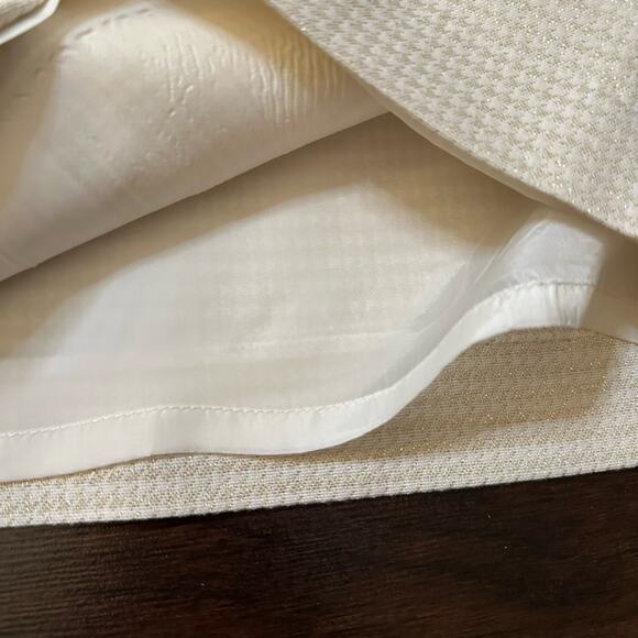 Calvin Klein cream & gold houndstooth pencil skirt size 10P - Picture 5 of 9